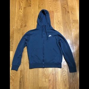 Nike Navy Blue Sportswear Club Fleece Zipup Jacket